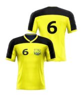 Picture of Custom Made Soccer Game Uniform Jersey with Team Logo and Player Numbers. Style 619J.