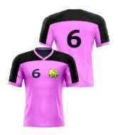 Picture of Custom Made Soccer Game Uniform Jersey with Team Logo and Player Numbers. Style 619J.