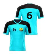 Picture of Custom Made Soccer Game Uniform Jersey with Team Logo and Player Numbers. Style 619J.