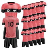 Picture of Lot of 15 Soccer Apparel (Jersey and Shorts) Custom Made for You with Numbers and Logo on Jersey. Style 109. Special