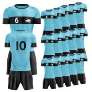 Picture of Lot of 15 Soccer Apparel (Jersey and Shorts) Custom Made for You with Numbers and Logo on Jersey. Style 109. Special