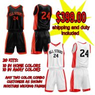 Picture of Lot of 20 Basketball Apparel (Jersey and Shorts) Custom Made for You with Numbers and Team Name. Style 514. Special