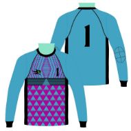 Picture of Goalie Jersey with Padded Elbows, Lightweight Fabric, US Standard Size & Full Sleeves Unisex Soccer Shirt