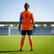 Picture of Goal Keeper Jersey with Padded Elbows, Lightweight Fabric, Sublimated Design and Full Sleeves. Unisex Soccer Shirt.