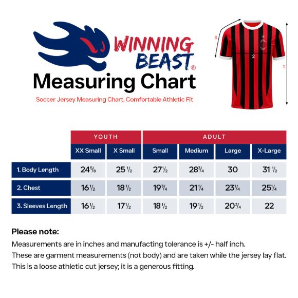 Picture of 2024-25 Milano Soccer Jersey with Play Fresh Fabric for Comfort, Long-Lasting Colors & Unisex Fit - Home Colors