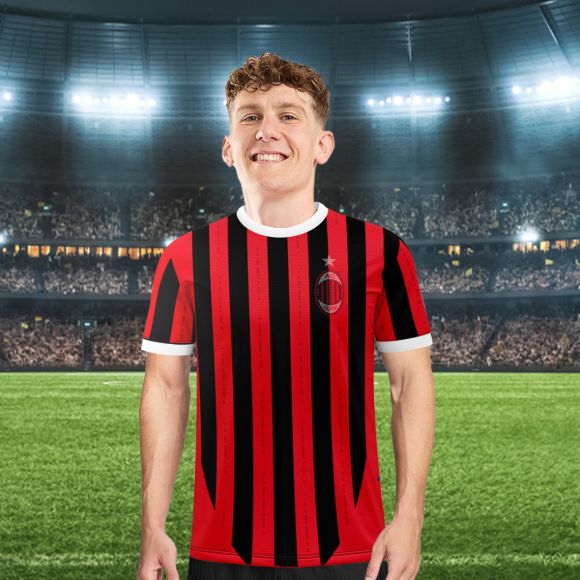 Picture of 2024-25 Milano Soccer Jersey with Play Fresh Fabric for Comfort, Long-Lasting Colors & Unisex Fit - Home Colors