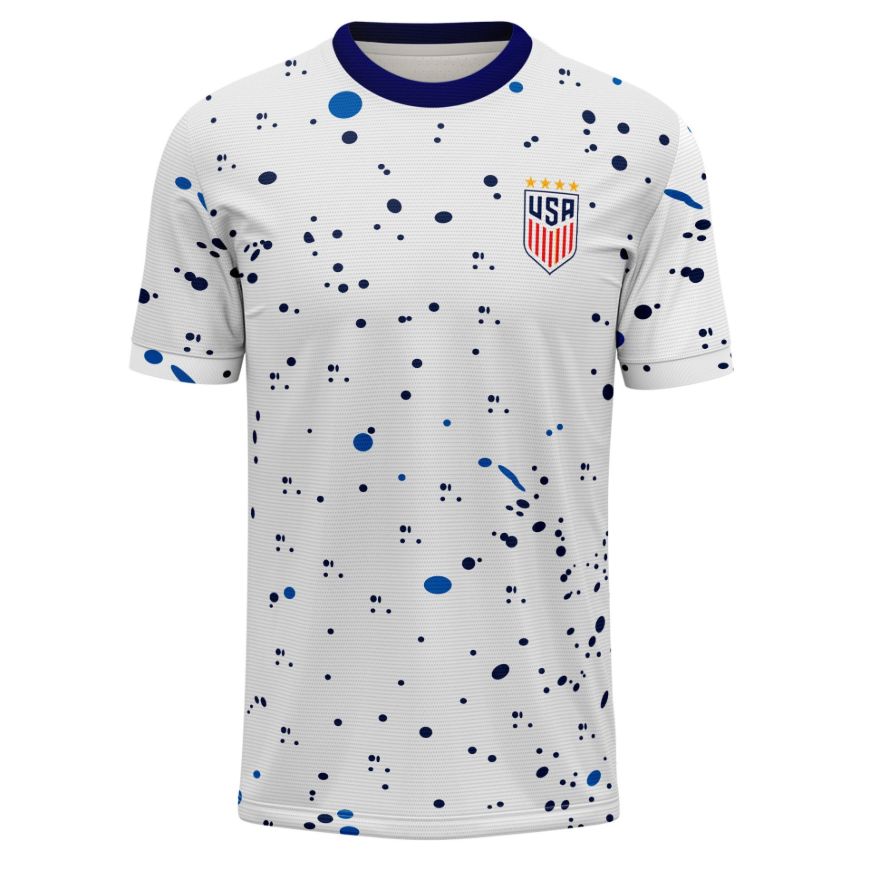 Picture of 2022-23 USA Soccer Jersey - Sublimated Design, Lightweight Interlock Play Fresh Tech Fabric, Comfortable Fit