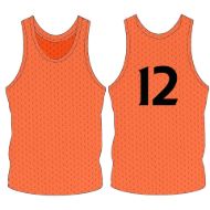 Picture of Custom Made Sleeveless Training Vest with Player Number Center Back. Style 905-03.