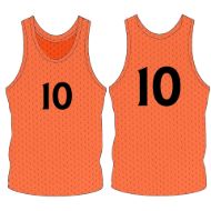 Picture of Custom Made Sleeveless Training Vest with Player Number Center Chest and Center Back. Style 905-04.