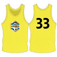 Picture of Custom Made Sleeveless Training Vest with Club Logo Center Chest and Player Number Center Back. Style 905-05.