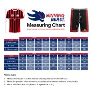 Picture of Custom Made Soccer Game Uniform Kits with Team Logo and Player Numbers. Style 109C.